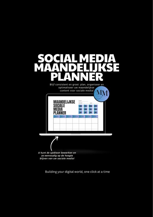 SOCIAL MEDIA MAANDELIJKSE PLANNER